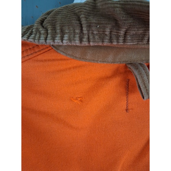 Vtg 80s SAFTBAK Hunting Jacket Duck Field Canvas Coat‎ L USA Biege Blaze Orange - Picture 12 of 12